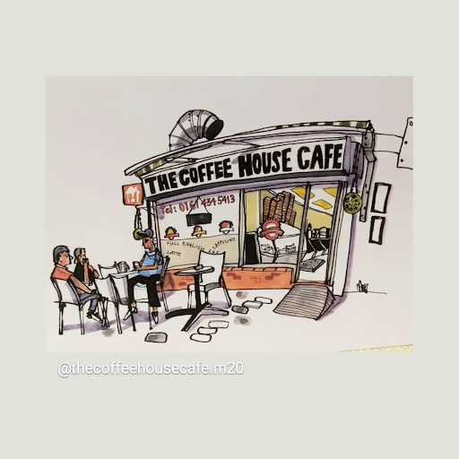 The Coffee House Cafe. English cafe logo