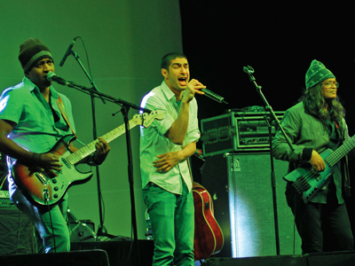 The Other People performing during the Jaipur Literature Festival.