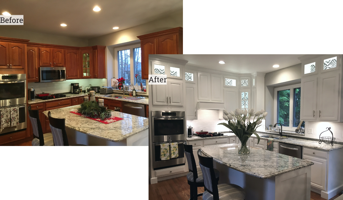 before and after refacing
