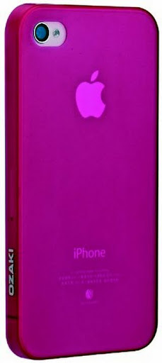 Ozaki iCoat IC844 RD 0.4 Slim Case for iPhone 4/4S - 1 Pack - Retail Packaging - Red