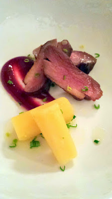 Nodoguro Twin Peaks Dinner theme, Seared Duck with Huckleberry and Real Potatoes