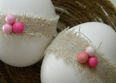 fabric and berry eggs