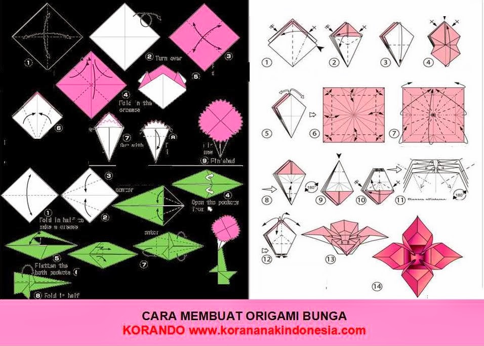  Cara  Membuat  Origami  Bunga KORANDO KORAN ANAK INDONESIA
