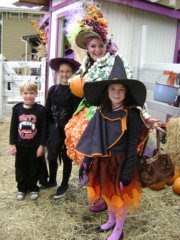 The Kiddos pose with Carmel Mirandawitch--the 2011 Queen Witch