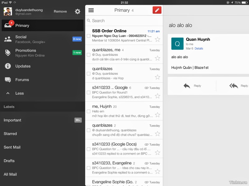 Chán ứng dụng email mặc định của iOS? Hãy thử qua những ứng dụng sau Gmail.