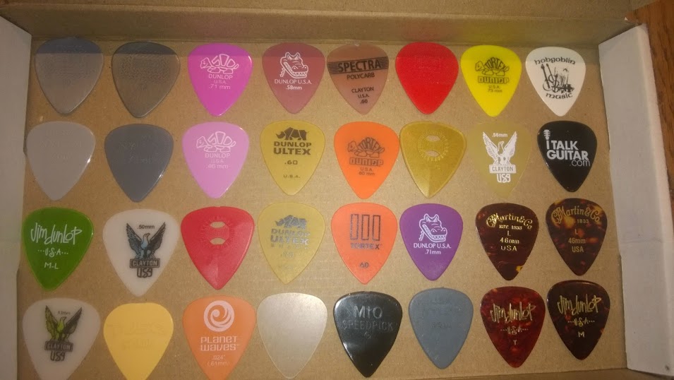 A load of plectrums (or plectra)