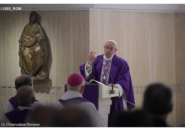 Pope Francis delivering his homily - OSS_ROM