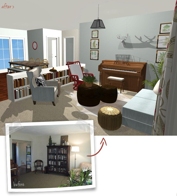 Entry Room Virtual Makeover After