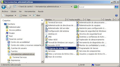 Driver ODBC instalado y configurado con conexin a serivdor de base de datos