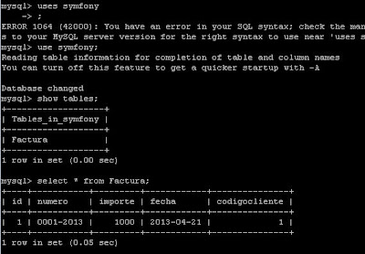Acceso a base de datos MySQL con Symfony 2 utilizando Doctrine