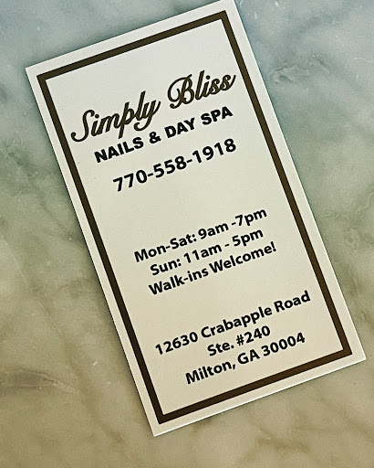 Simply Bliss Nails & Day Spa logo
