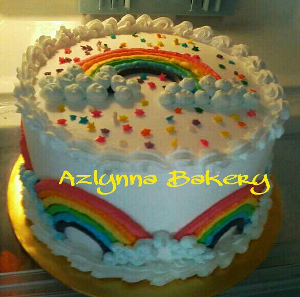 ~Azlynna Bakery~: Contoh Decoration Untuk Kek Rainbow