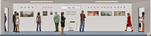 Sala de exposición virtual de pinturas de José Ato