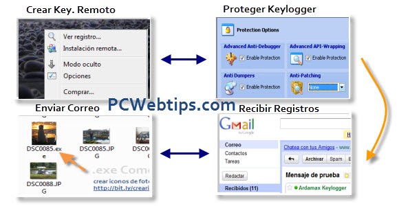 Como Configurar un Keylogger 3.8 + Enviar Correo | Tutorial español 2011 |  PCWebtips