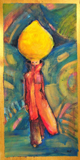 Madame Citron, 40x20, gouache on paper. Artist of the Month: Andrea Hupke de Palacio 