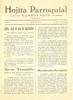 Hojita Parroquial de 1938 de Candelario Salamanca 1