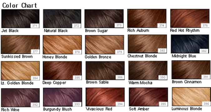 E Salon Color Chart