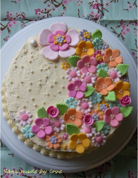 made by love: Summer flower cake.