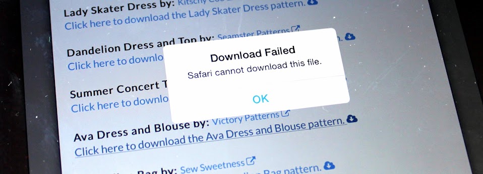 iPads can not download or open zip files with out help. Learn what application to use so you can use your iPad to sew your favorite patterns. ***This was is so easy. Now I can use my iPad to download zipped sewing patterns.