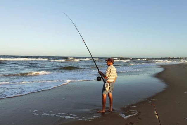 Evening Fishing at Surf Beach, Twin Waters, Sunshine Coast, Queensland