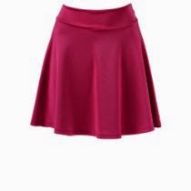 <br />Womens Basic Solid Color Flared Skater Skirt