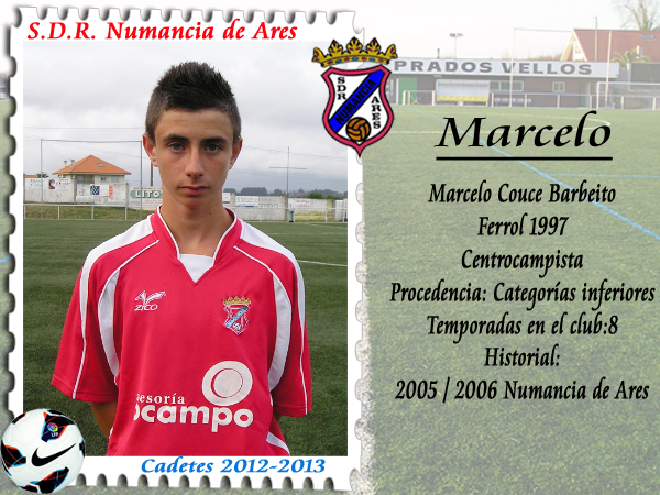 MARCELO, centrocampista equipo cadetes do Numancia.