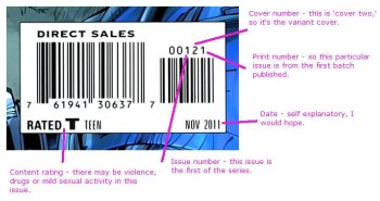 Comic book barcode explanation