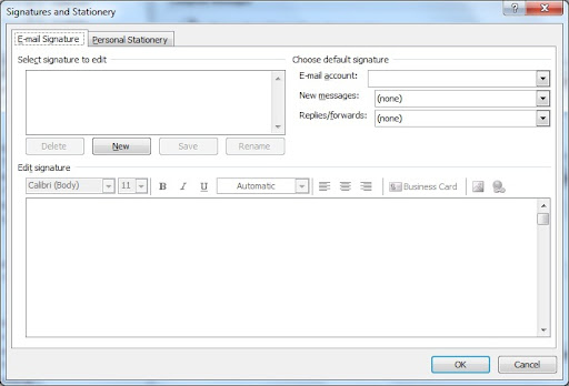 Compose signature for Outlook 2010