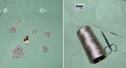 DIY customizando camisa com crochê