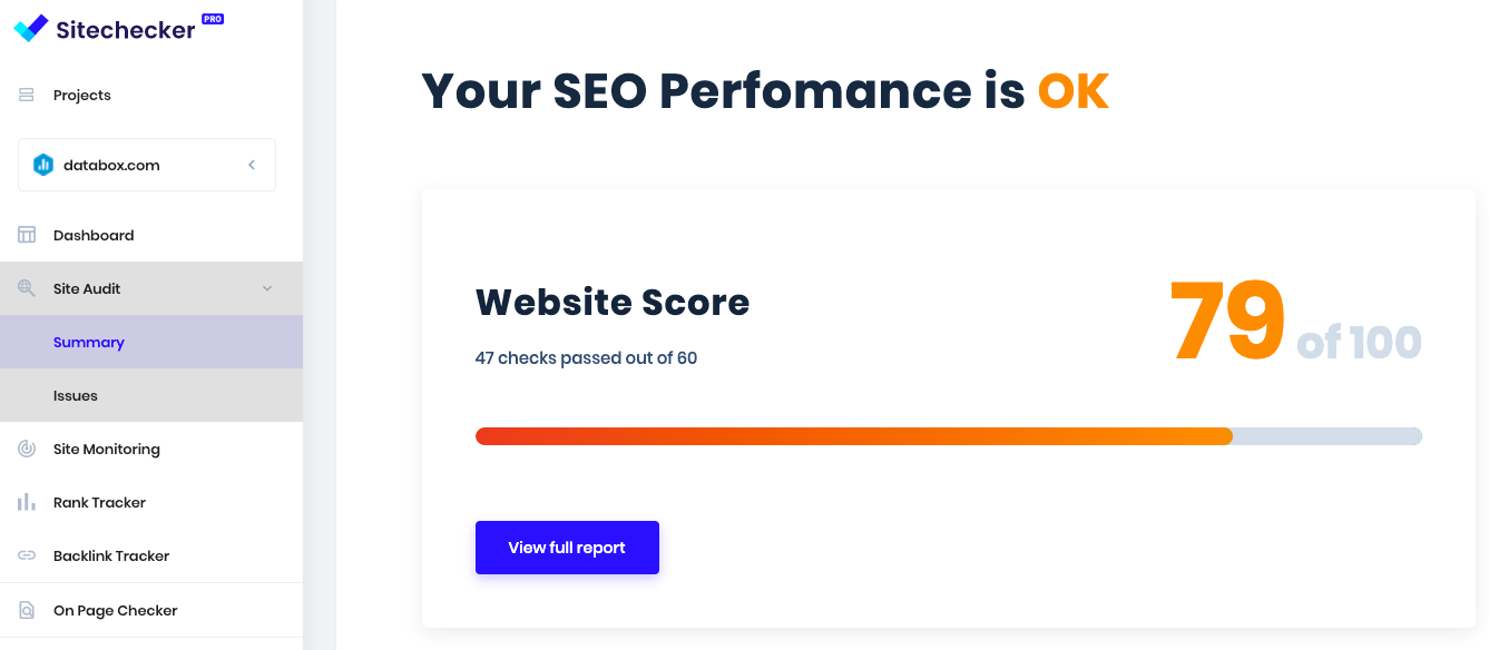 SEO content audit tools - site checker pro