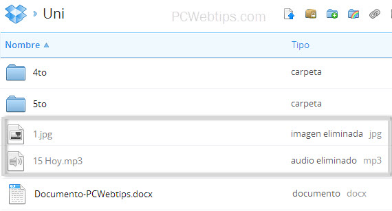 Como recuperar archivos borrados de Dropbox facilmente | PCWebtips