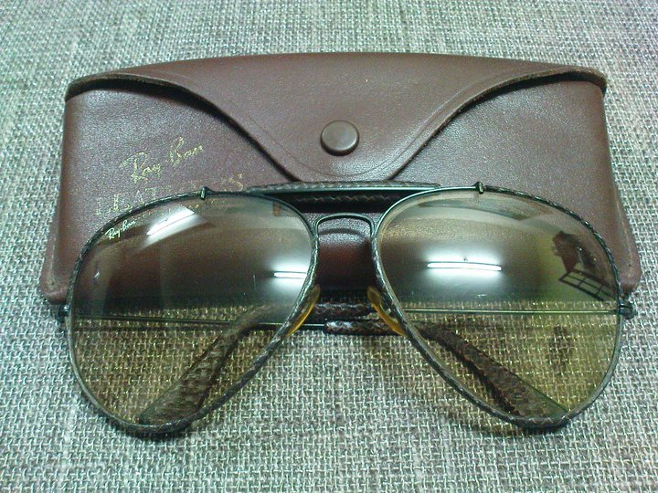 Vintage Bausch & Lomb Rayban Sunglasses: (SOLD)Ray Ban Outdoorsman II Woven  Leathers Changeable Brown Lenses(SOLD)