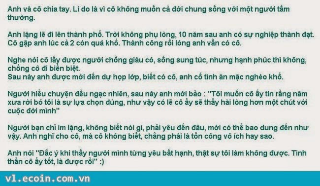 Đàn ông cho dù có bị nghĩ rằng tồi tệ cũng chẳng muốn người mình yêu đau buồn :)