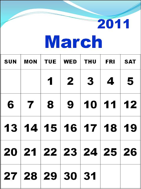 weekly calendar march 2011. Blank+march+2011+calendar+