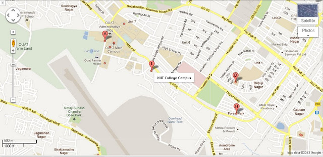 NIIT College Campus Bhubaneswar Area Map 