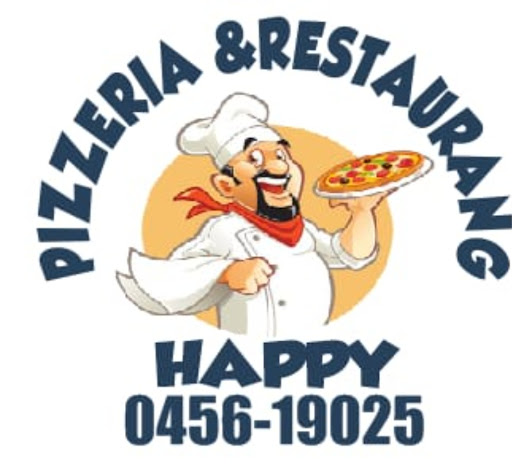 Happy pizzeria i Mjällby logo