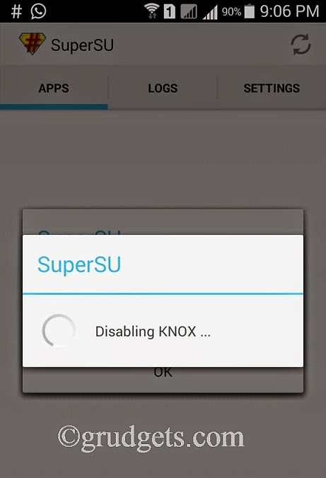 knox disable popup