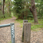 Metal gate and timber fence at the Awabakal car park in the Awabakal Nature Reserve (391685)