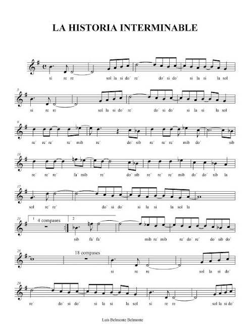 Partituras Neverendin Story de Limah para instrumentos en Clave de SOL (2 partituras)  Partitura Bso Tema 2 La Historia Interminable en Clave de Sol con Notas (Flauta, Saxofón, Trompeta, Clarinete, Oboe, Violín...)