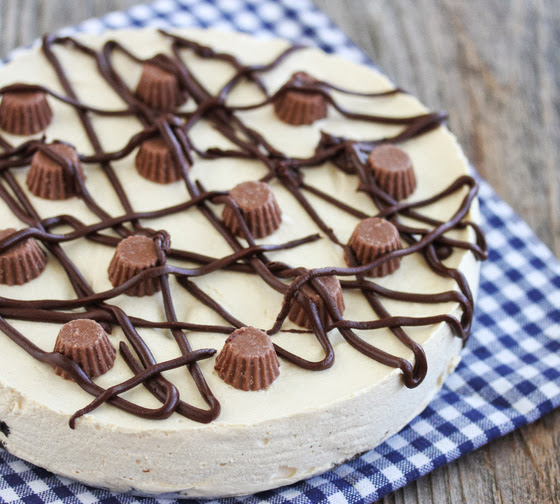 overhead photo of Peanut Butter Cheesecake