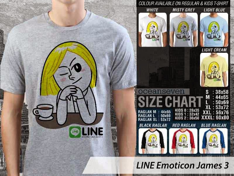 Kaos IT LINE Emoticon James 3