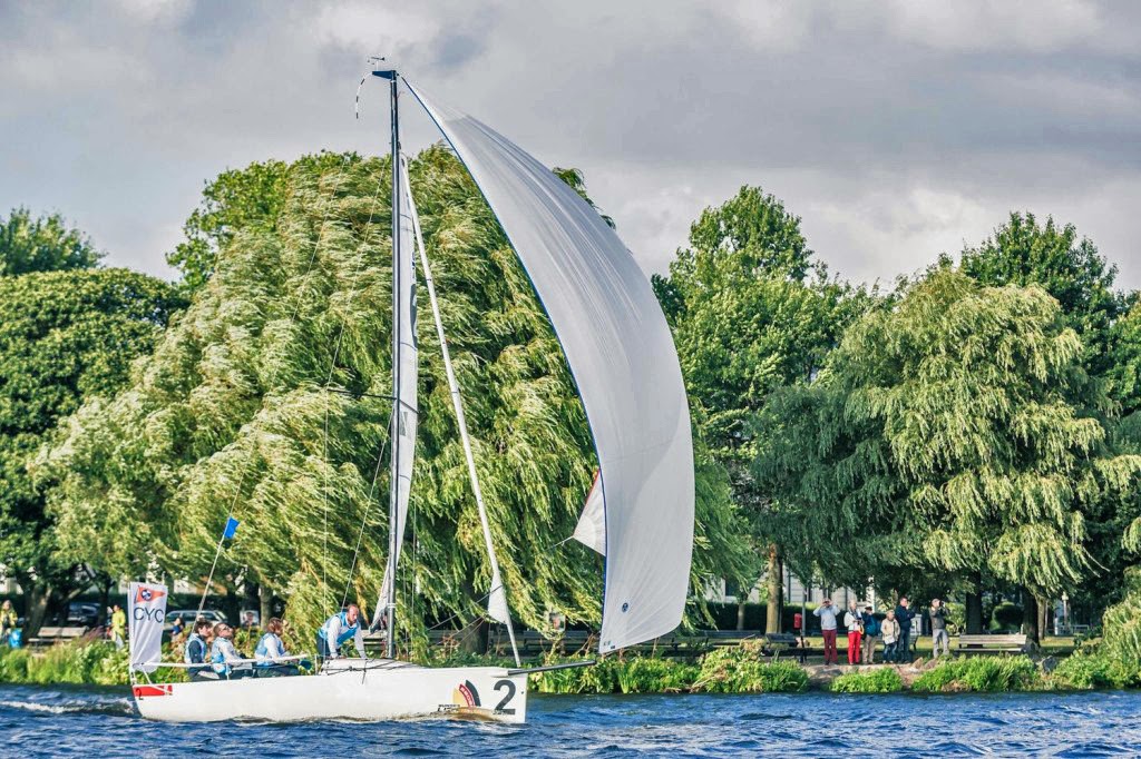 J/70s sailing on Wansee in Berlin, Germany