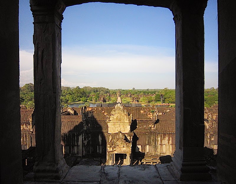 view from the highest terrace of Angkor Wat