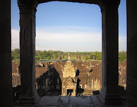 view from the highest terrace of Angkor Wat