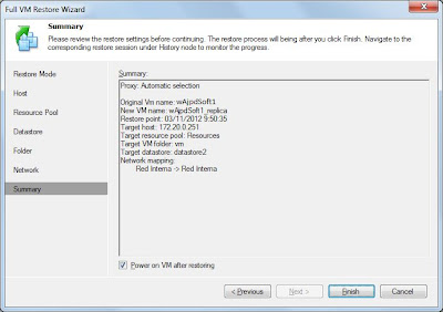 Restaurar copia de seguridad VMware con Veeam Backup & Replication