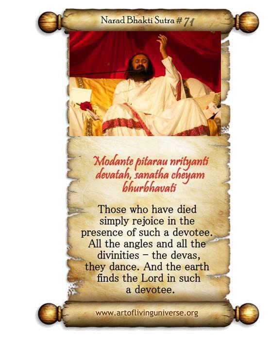 Narada Bhakti Sutra 71: Commentary by Sri Sri Ravi Shankar | Art of Living Universe Narada Bhakti Sutra 71: Commentary by Sri Sri Ravi Shankar | Art of Living Universe