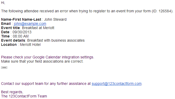Error Google Calendar in inbox Google Calendar - Event delete