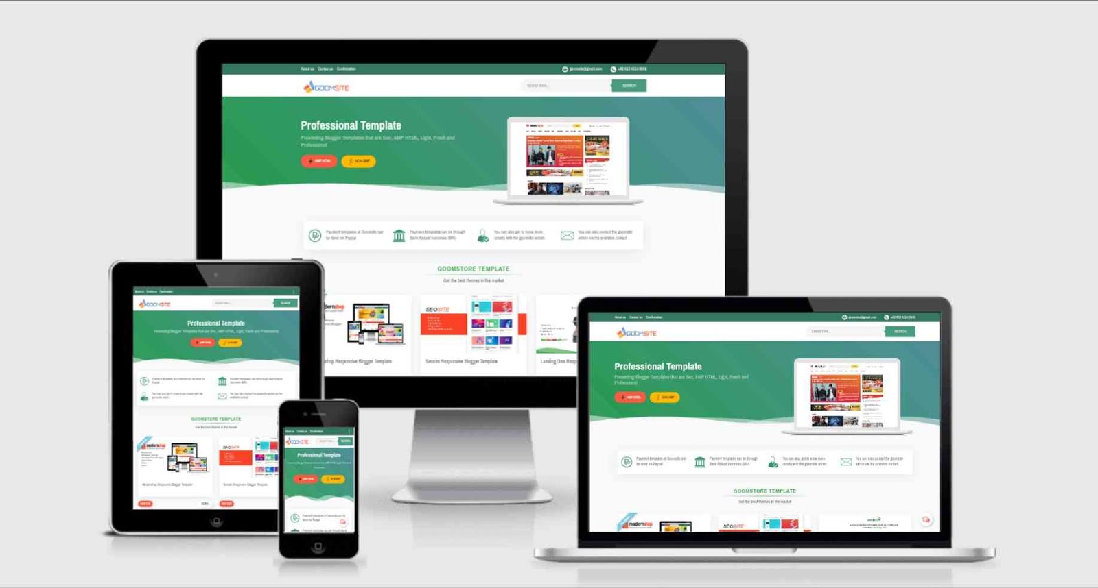 Goomsite AMP Responsive Blogger Template – GemaMy