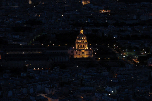 Views of Paris from the Eiffel Tower at Night