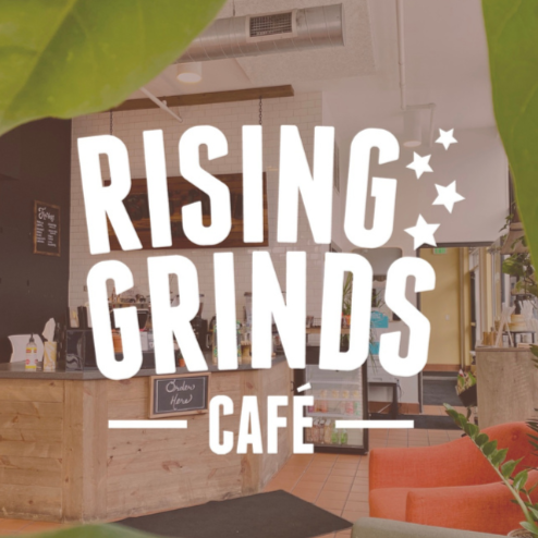 Rising Grinds Café logo